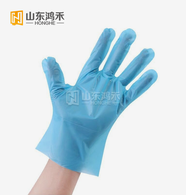 蓝色一次性TPE手套